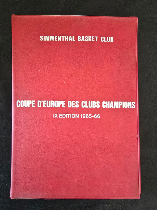 Cartellina originale SIMMENTHAL BASKET CLUB OLIMPIA MILANO 1965/66 coppa europa