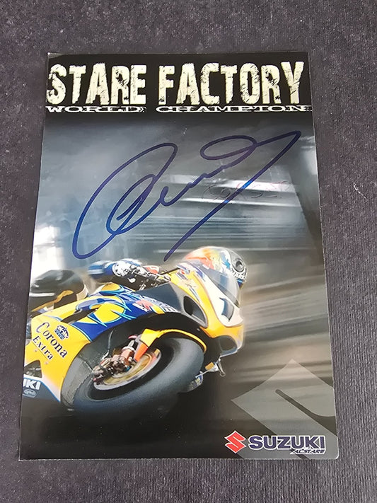 Autografo autograph originale su cartolina motogp Troy Corser Suzuki