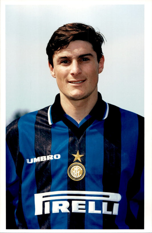 fotografia originale Inter Javier Adelmar Zanetti  PUPI il capitano