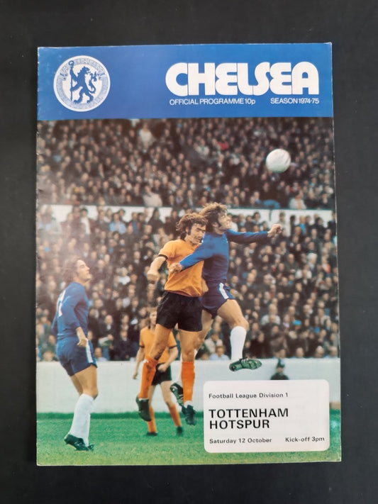 Programma CHELSEA Official Programme anno 1974-75 Chelsea/Tottenham Hotspur