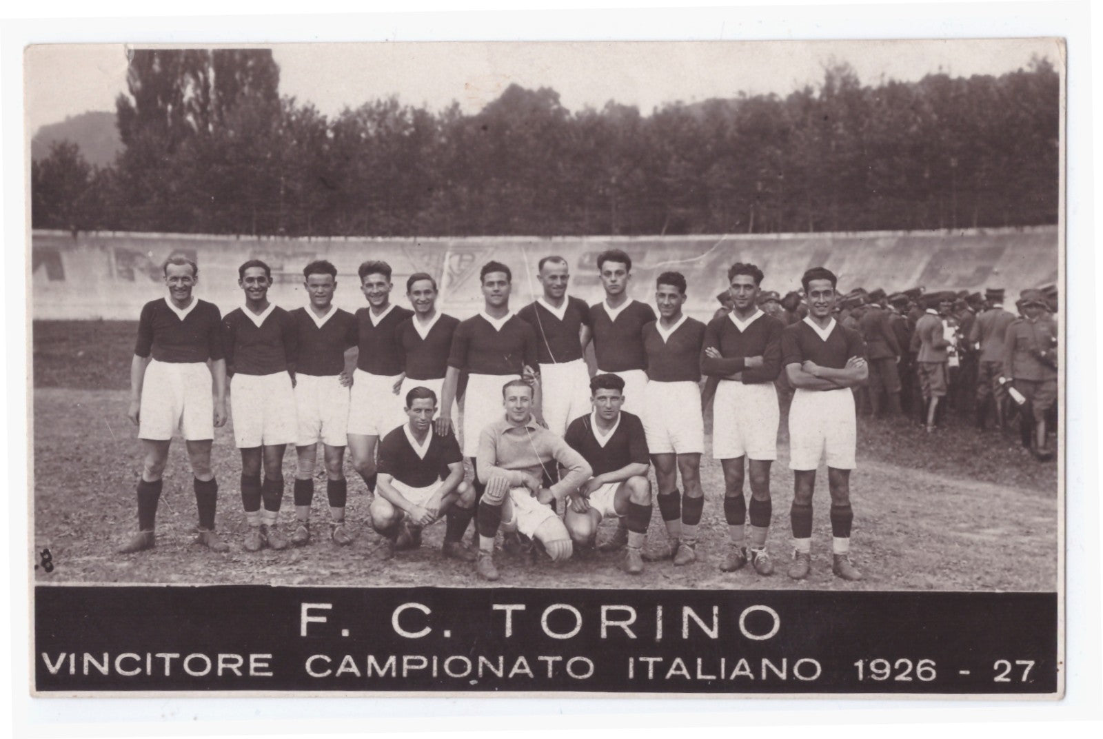 F.C. TORINO foto originale Ottolenghi formazione campione d'Italia 1926-27