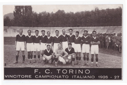 F.C. TORINO foto originale Ottolenghi formazione campione d'Italia 1926-27