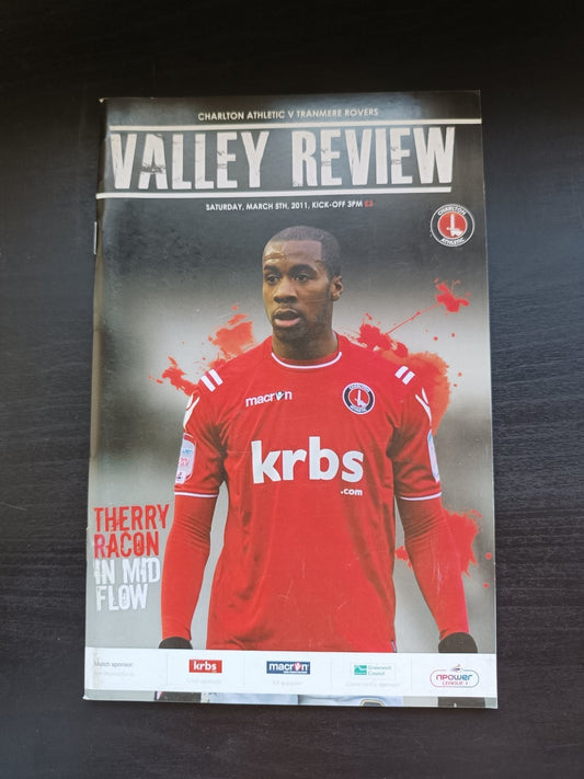 programma calcio Charlton Athetlic V Tranmere Rovers 5th 2011