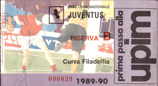 biglietto stadio JUVENTUS 1989/90