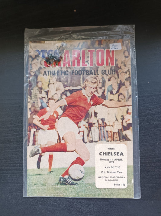 programma calcio Charlton Athletic V Chelsea 11th 1977