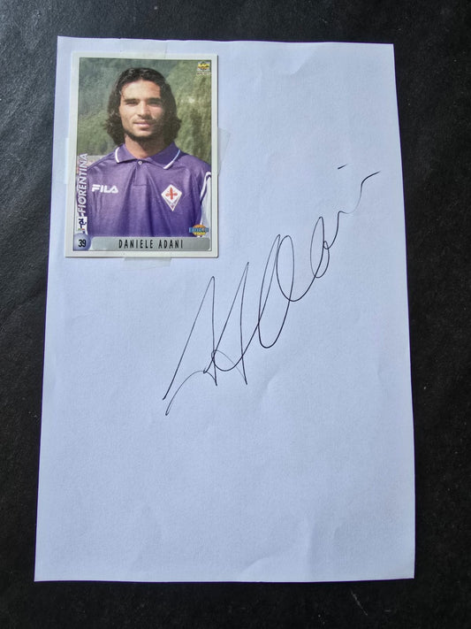 Autografo autograph originale su foglietto  Daniele Lele Adani