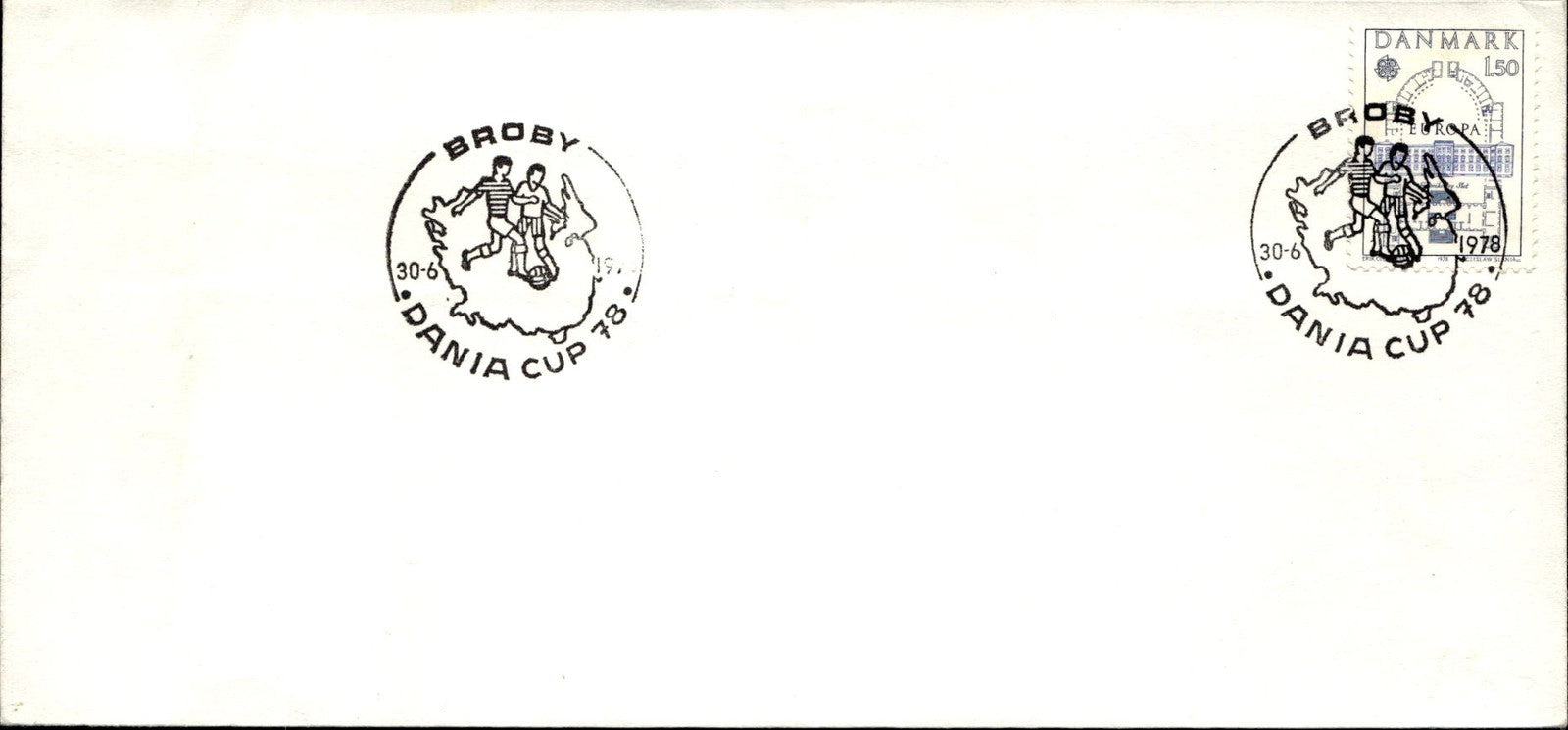 busta primo giorno Broby Dania Cup 1978