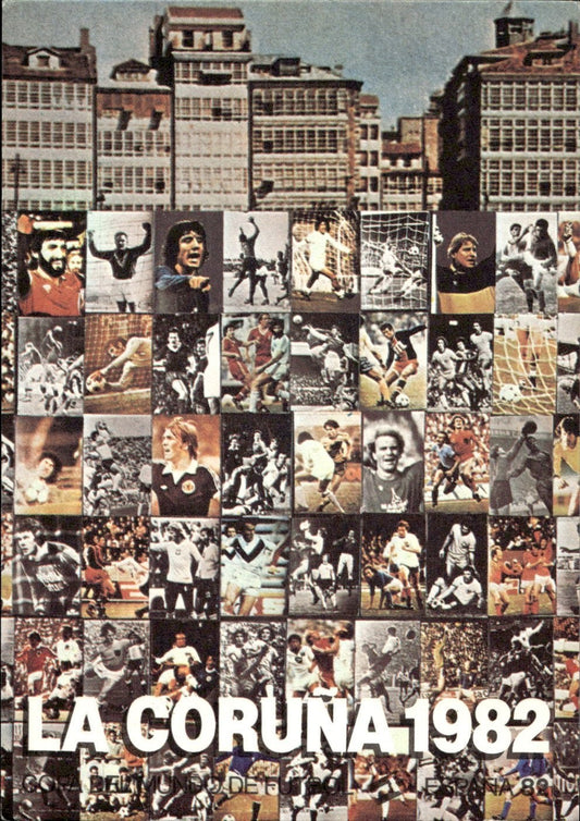 cartolina calciatori Espana 82 la coruna