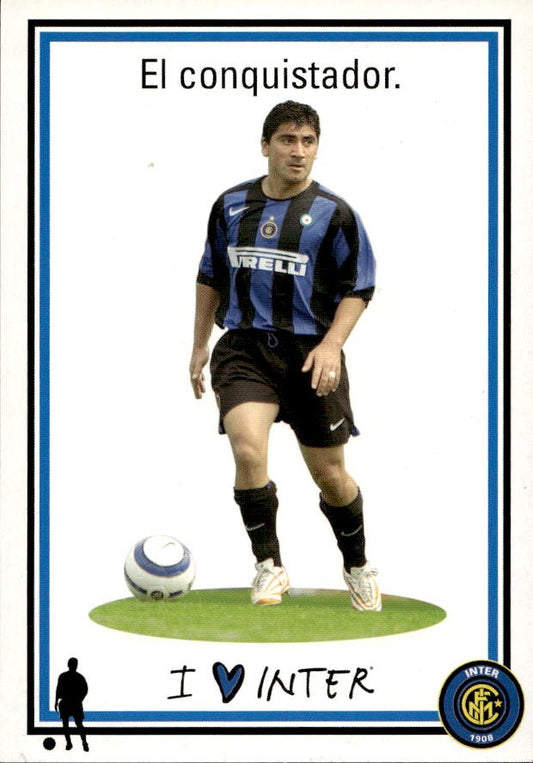 Cartolina calcio calciatore Inter Cristiano Zanetti con autografo stampato
