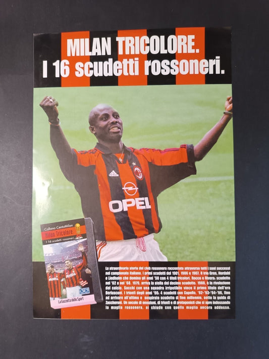 Volantino MILAN TRICOLORE 16 scudetti rossoneri