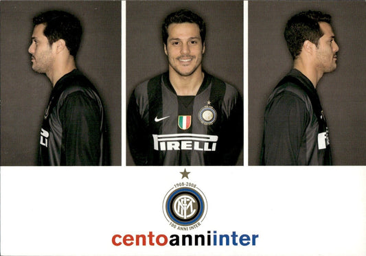 cartolina calciatori 100 anni Inter Julio Cesar
