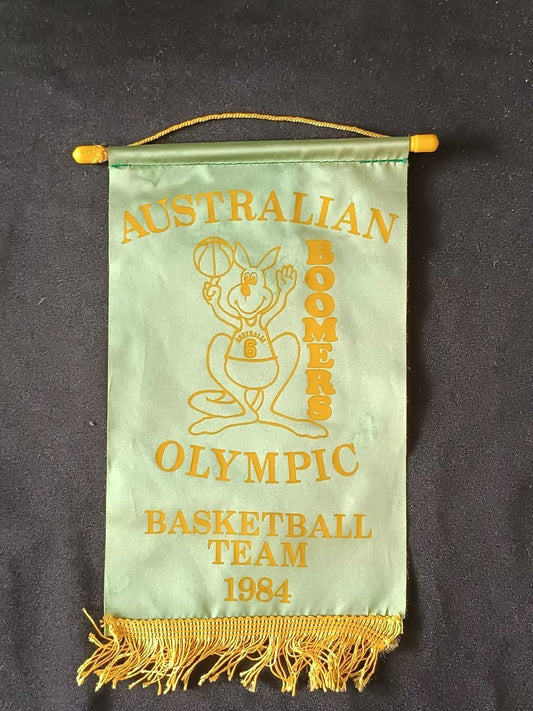 Gagliardetto Pennant Australian Olympic Boomers Basketball Team 1984 Vintage