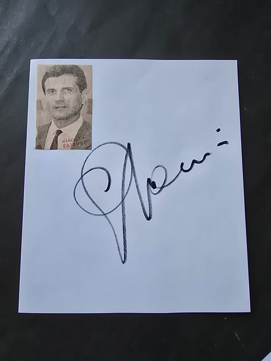 Autografo autograph originale su foglietto  Giacinto FACCHETTI