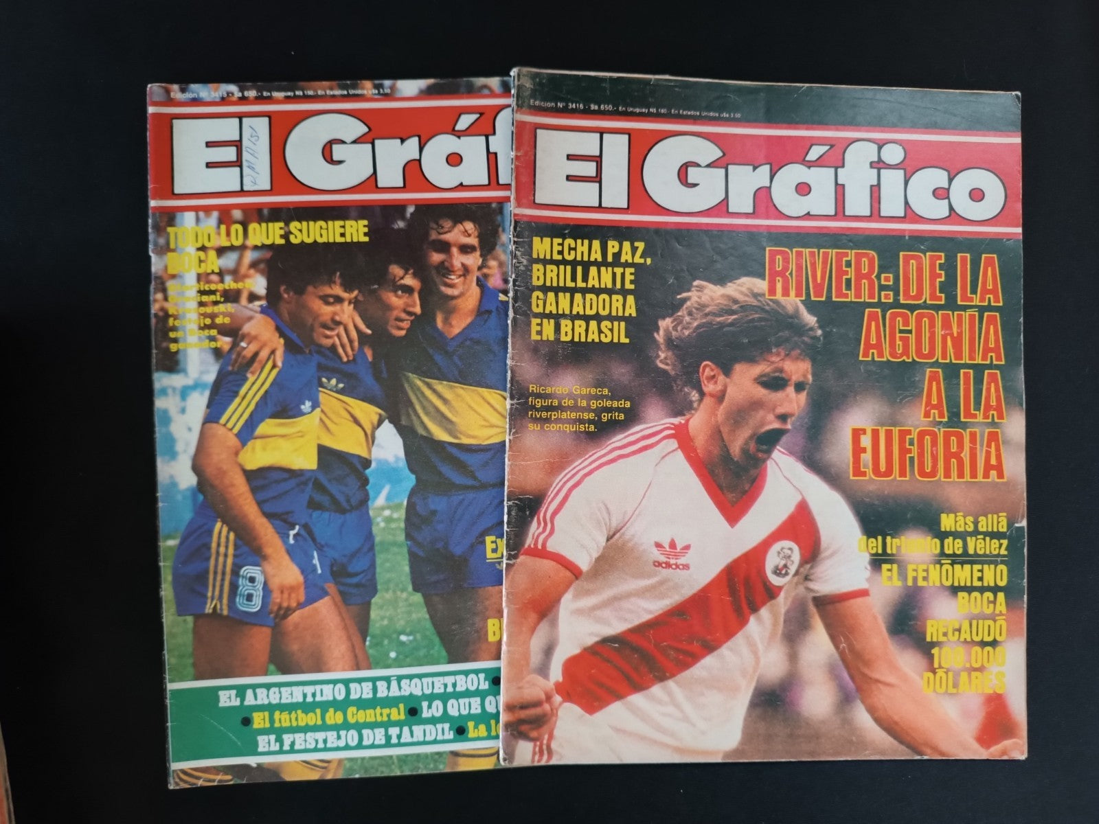 53 riviste annata 1985 El Grafico Maradona, Hagler,  Passerella
