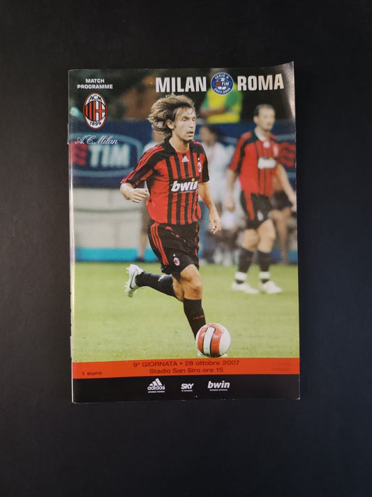 Programma originale  28/09/2007 Milan Roma campionato serie A