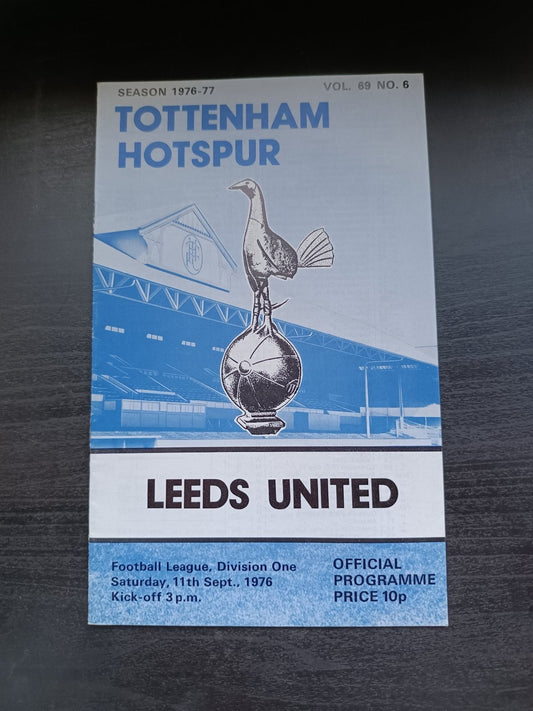 programma calcio Tottenham Hotspur V Leeds United 11th 1976