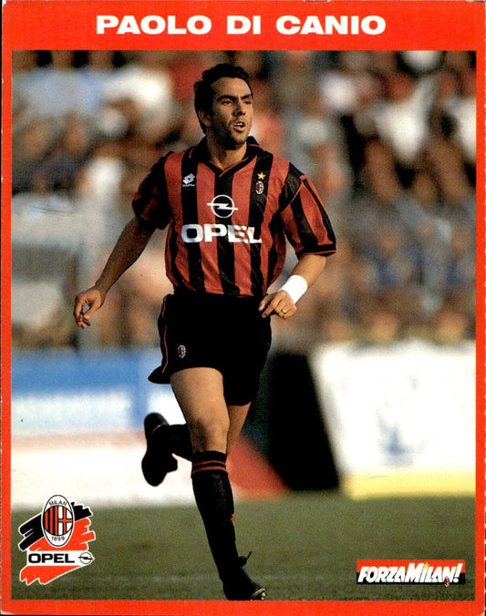 cartolina calciatori Di Canio con Opel Tigra