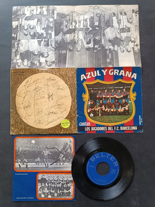 Vinile 45 giri AZULY GRANA los jugadores del f.c Barcelona
