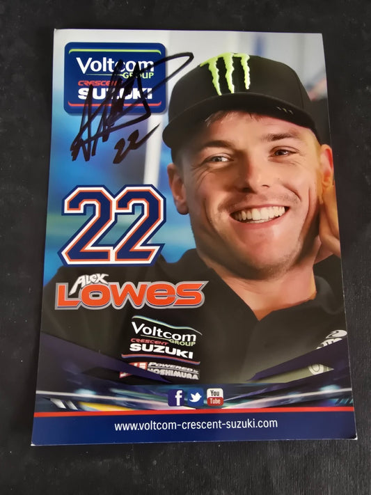 Autografo autograph originale su cartolina motogp  Alex Lowes Suzuki
