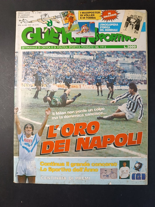 Rivista GUERIN SPORTIVO numero 5 anno 1990 V�ller/Tomba (senza poster)