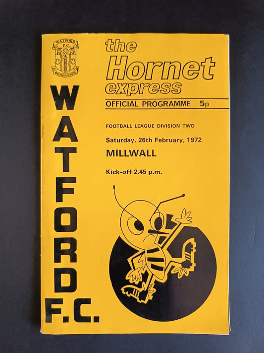 programma calcio The hornet express 1972