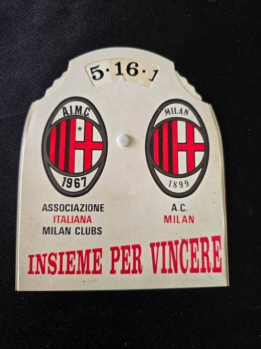 A.C. Milan 1899  AIMC disco orario originale 1967