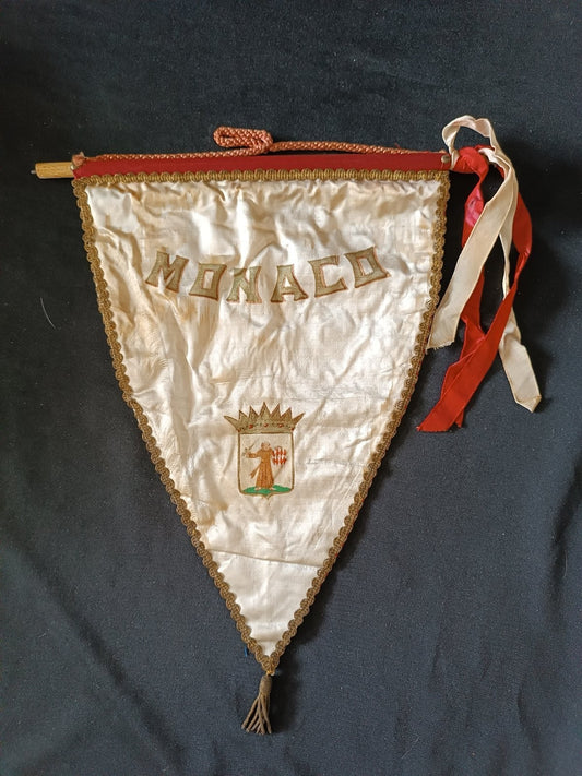 Gagliardetto Pennant Monaco Francia Calcio Vintage