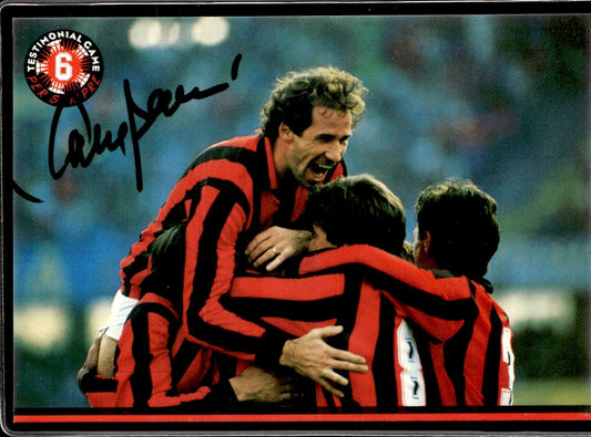 cartolina postcard Calcio Milan con Autografo 6 per Sempre Franco Baresi (11