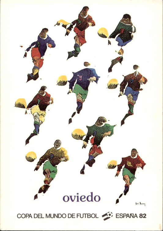 cartolina calciatori Espana 82 Oviedo