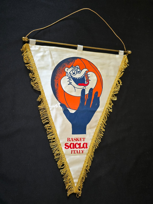 Gagliardetto Pennant SACLA' Libertas Pallacanestro Asti Basket Anni 70/80