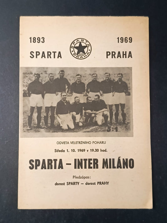 Programma ufficiale SPARTA-INTER MILANO - 1969