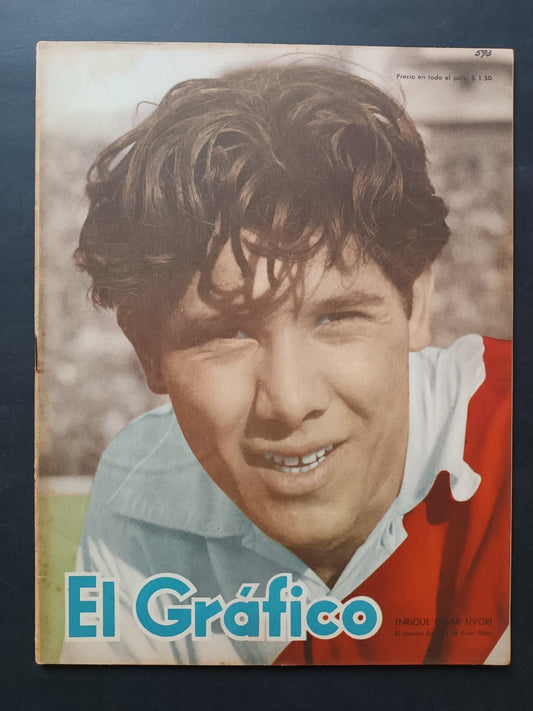 Rivista EL GRAFICO numero 1833  anno 1954 - Enrique Omar Sivori/River Plate