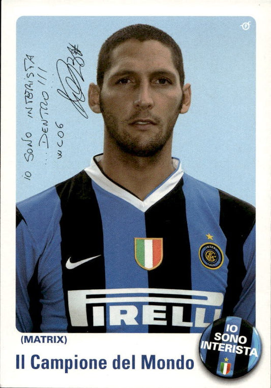 Cartolina calciatore Inter Marco Materazzi con autografo stampato