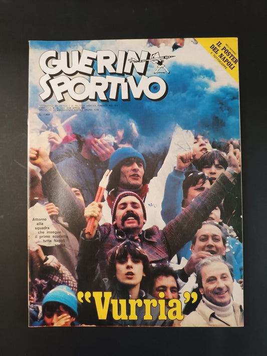 Rivista GUERIN SPORTIVO n 16 - 1981 inserto Film Campionato - poster Napoli