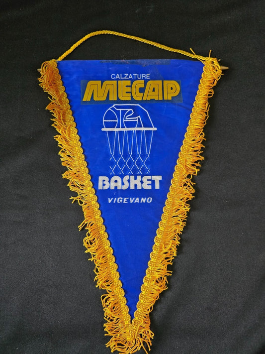 Gagliardetto Pennant  MECAP Vigevano Basket originale anni 80