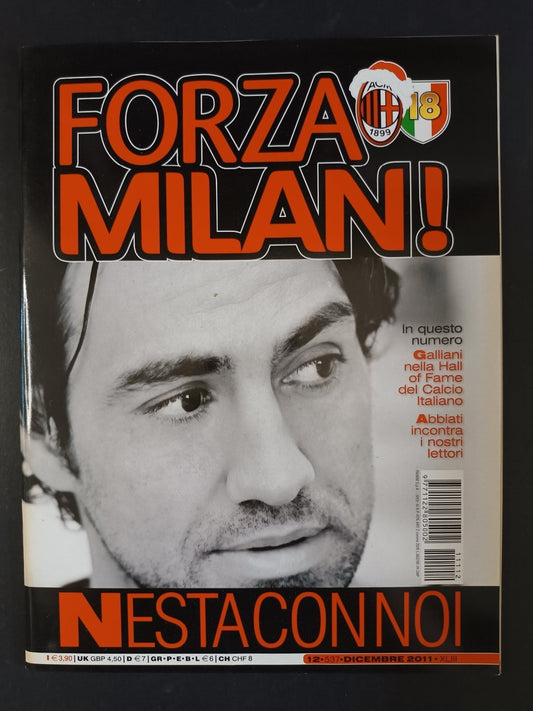 rivista FORZA MILAN - anno 2011 n 12 - Nesta (con poster)