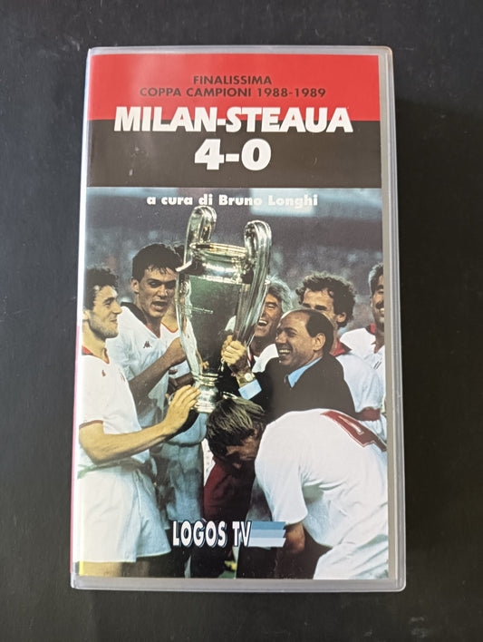 VHS FINALISSIMA COPPA CAMPIONI 1988-1989 MILAN-STEAUA 4-0 Logos Tv