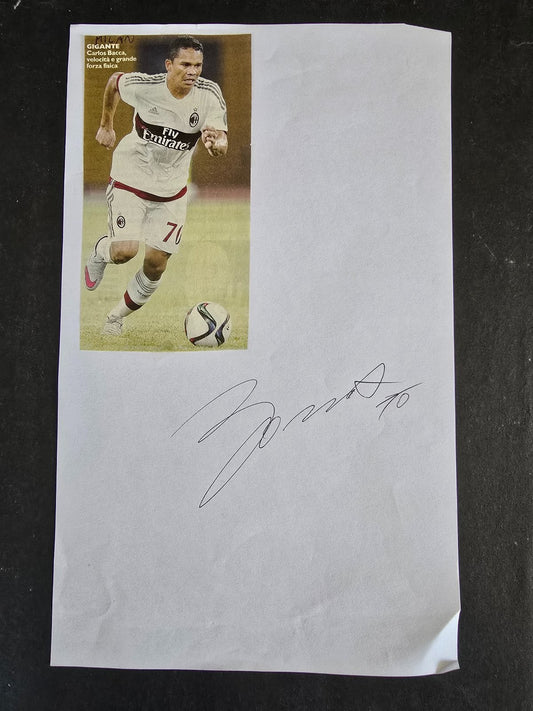 Autografo autograph originale su foglietto  Carlos BACCA