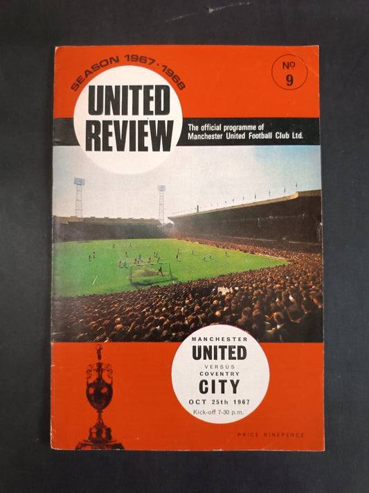programma MANCHESTER UNITED REVIEW numero 9 anno 1967 Manchester United / City