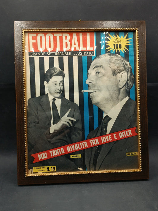 quadro incorniciato FOOTBALL - 1961 19 - Agnelli/Moratti museo San Siro Arisi