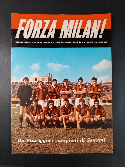 rivista FORZA MILAN - Milan Clubs - anno 1970 n 3 Torneo Viareggio