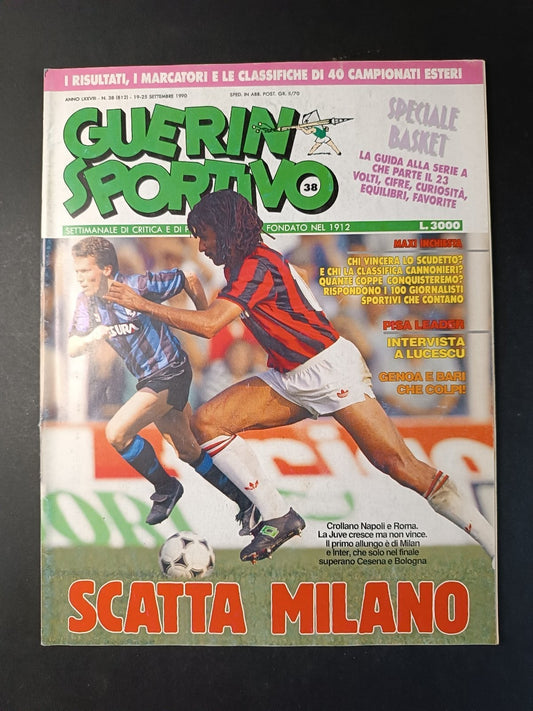 Rivista GUERIN SPORTIVO numero 38 anno 1990 Speciale Basket