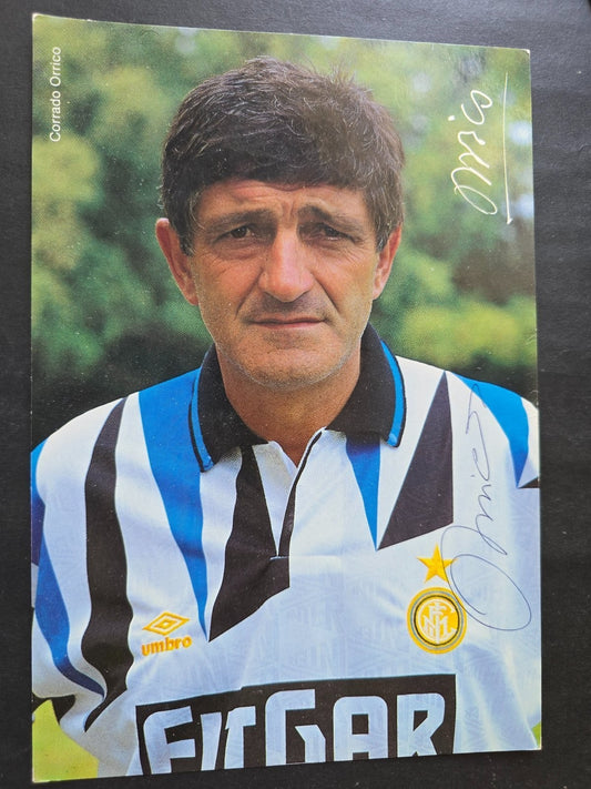 Autografo autograph originale su  Cartolina inter Corrado Orrico f