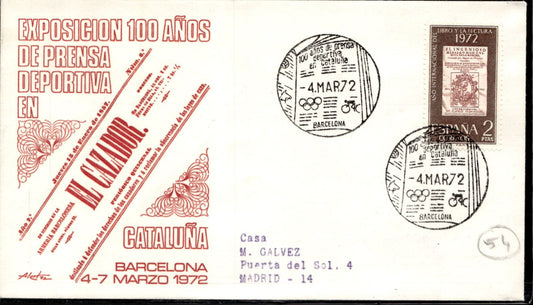 busta primo giorno El Cazador Barcellona 1972