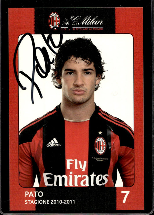 cartolina postcard Calcio Milan con Autografo 2010/11.  - Pato