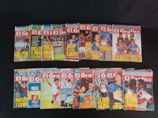 52 riviste annata 1992 El Grafico Boca Junior, River Plate, Maradona