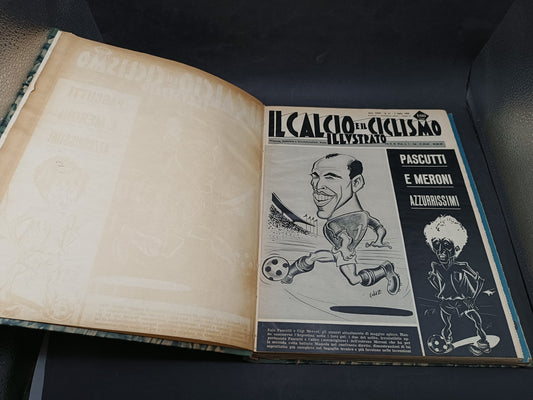Annata rilegata rivista Calcio e ciclismo illustrato 1966 biancazzurri