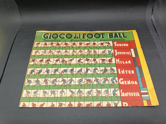 Tabellone con istruzioni Gioco del Football Edizioni RNT