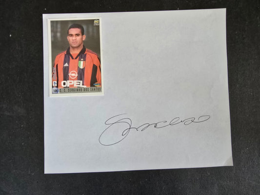 autografo autograph originale su foglietto  S�rgio Cl�udio dos Santos SERGINHO