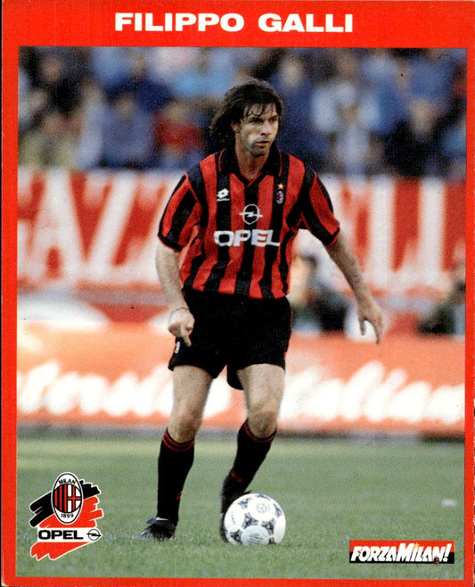 cartolina calciatori F.Galli con Opel Omega